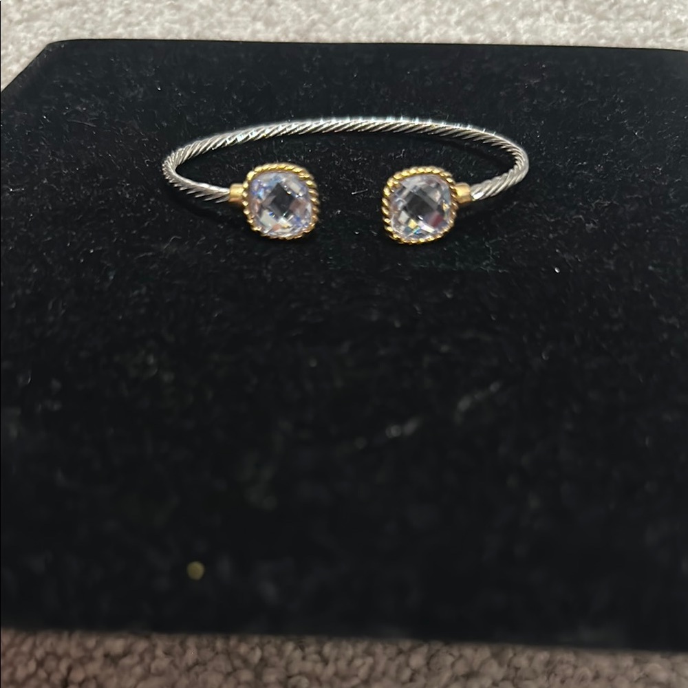 Imitation David Yurman Silver and Gold Bracelet